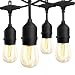 Banord 2 Pack LED 48FT Outdoor String Light, Commercial Grade Heavy Duty Light String with 15 x E26 Socket, 36 x 2W Dimmable S14 Bulb String Lighting, Waterproof Vintage Patio Hanging Light