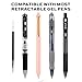 deli Gel Pen Refills, 30 Pcs Retractable Pen Refills Black Ink, Medium Point 0.7mm, Smooth Writing, Fast Dry, No Bleed for Journaling Note Taking, Home School Office Supplies