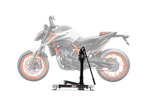 Zentralständer EVOLIFT® für KTM 890 Duke R mit PP-Fußraste Black Ops Edition (Grundfarbe: Schwarz)