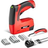SHALL 4V Cordless 3in1 Brad Nailer/Stapler Kit, Cordless Decorative Stapler with 2500 Staples,Pistola de grapas eléctrica 3 en 1