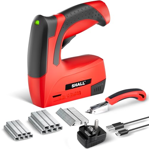 SHALL 4V Cordless 3in1 Brad Nailer/Stapler Kit Cordless Decorative Stapler with 2500 Staples Pistola de grapas eléctrica 3 en 1