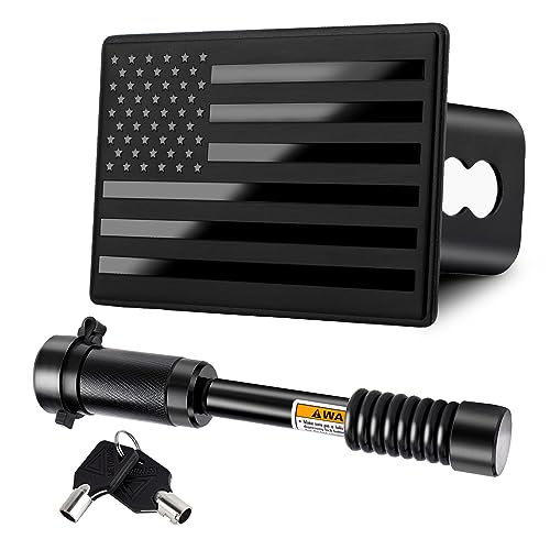 Metoware 40974 Trailer Hitch Covers, Heavy American Flag Metal Hitch Cover thumb #7