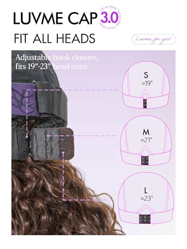 Image of LUVME HAIR 7x6 HD Lace All-Day Comfort Wig PartingMax Lace Wigs Water Wave Curly Lace Front Wigs Human Hair Pre Cut Plucked Lace Frontal Glueless 18 Inches Hlighlight Color