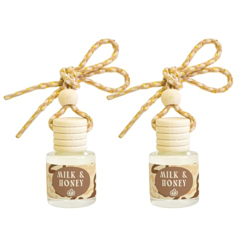 Image of SkyeLight Car Air Freshener Diffusers, Cozy Scented Automobile Diffuser Oil Value Pack (2-Pack) (Milk and Honey)