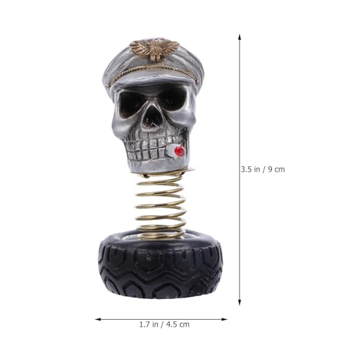 Calavera Kichvoe de resina resistente, el adorno elegante para coche 3