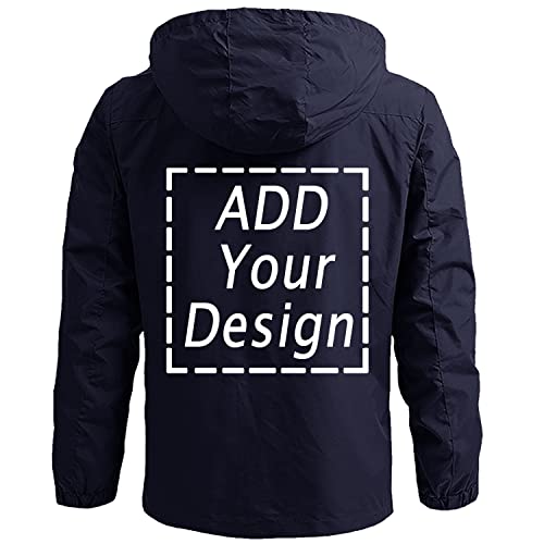 Windbreaker Jackets for Men Custom Logo Workwear Personalized Lightweight Zip Outdoor Rain Coat3