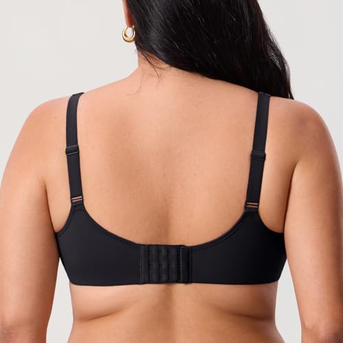 Image of DELIMIRA Women's Inbarely Plus Full Coverage Bra Plus Size Underwire Unlined Seamless Bras