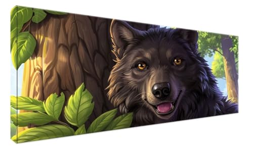 Peinture diamant adulte animal kit complet point de croix cristal diamond painting 60x120cm