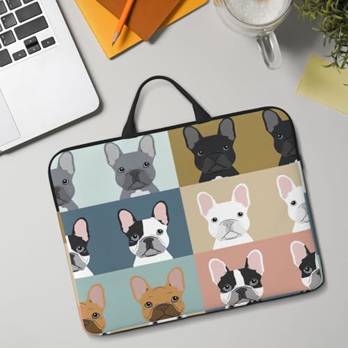 french bulldog 14in Laptop Case Sleeve Bag miniatura 3