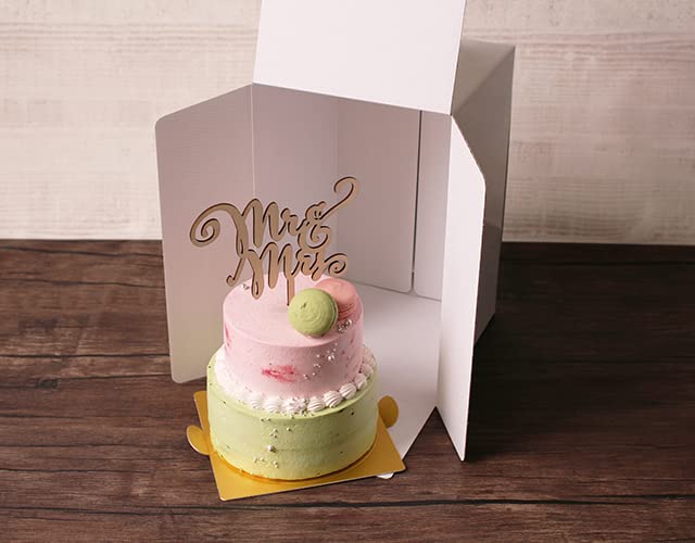 Amazon.co.jp: ハコマルシェ 白ムジ トールデコ箱 ケーキ箱 ケーキ 