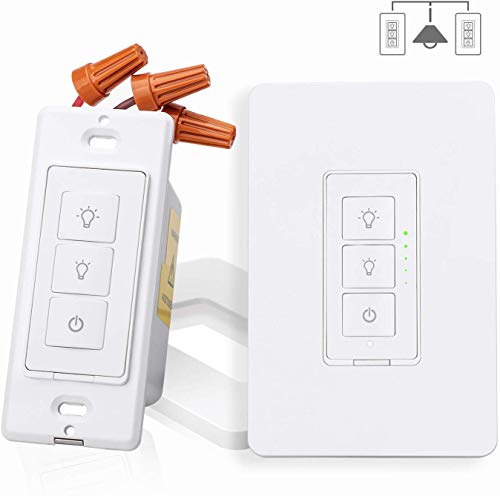 Smart 3 Way Dimmer Switch Kit, Meross WiFi Dimmer Wall Switch for Dimmable