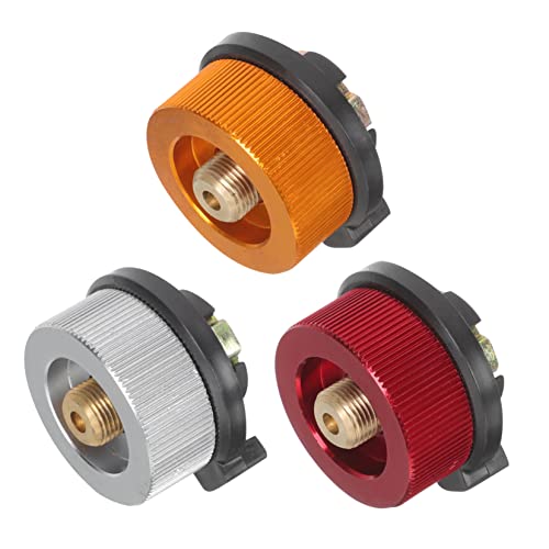 UKCOCO 3Piezas Adaptadores De Convertidores Portátiles De Gas Para Acampar Cabezal De Conversión Para Estufas De Gas Para Barbacoa y Picnic Al Aire