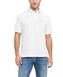 Tommy Hilfiger Men's Short Sleeve Polo Shirt in Classic Fit, White, Large