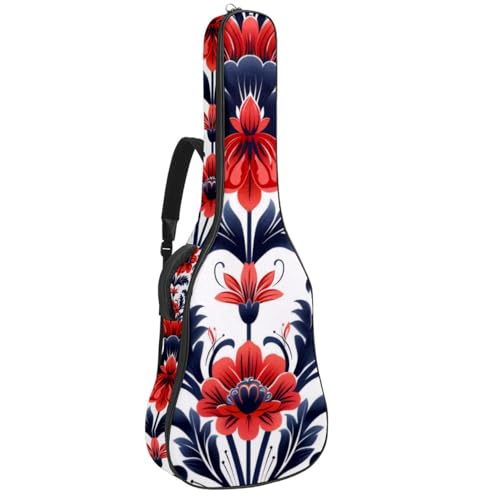 Sac pour guitare à motifs fleurs évitant les rayures et l'humidité ambiante