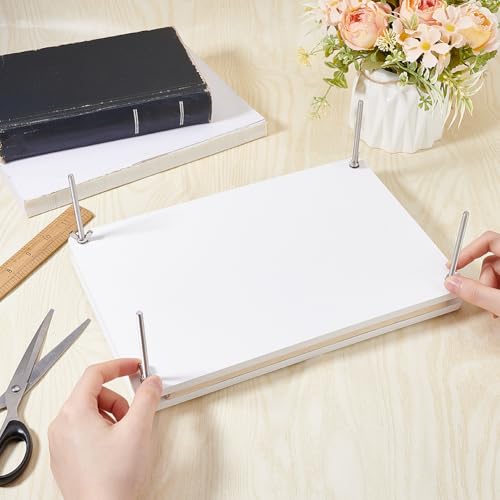 UNICRAFTALE Tragbare Buchpresse Aus Weißem Rechteckigem Bambus Buchbindewerkzeug Buchpresse Aus Holz Buchbindepapierpresse Für Buchbindebedarf Flachpapierpresse Für DIY Büttenpapierpresse