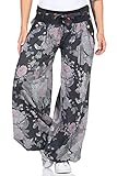 DH054 - passend für Konfektionsgröße 36-42. Super leichte und sehr bequeme Freizeithose mit Blumenprint. Durch den lockeren Schnitt und den leichten Baumwollstoff haben Sie in dieser Hose jede Menge Bewegungsfreiheit. Unkomplizierte Haremshose ohne drückende Verschlüsse. Gute Wahl für Yoga, Joggen, Spazierengehen, Tanzen und Fitness im Fitnessstudio oder für Ihre tägliche Freizeitkleidung.