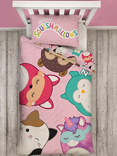 Squishmallows Duvet Set I Reversible Single Duvet Cover Set I Kids Bedding With Matching Pillowcase
