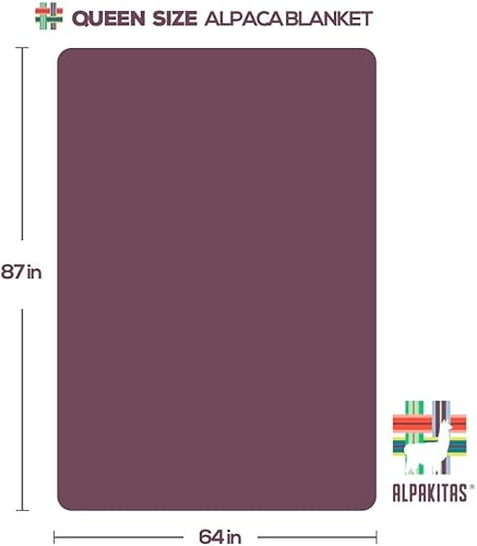 Miniatura 9 de Manta de lana de alpaca  Manta para cama tamaño Queen  Mantas de alpaca  El mejor regalo y manta cálida, ligera, para sofá o campamento  Manta al