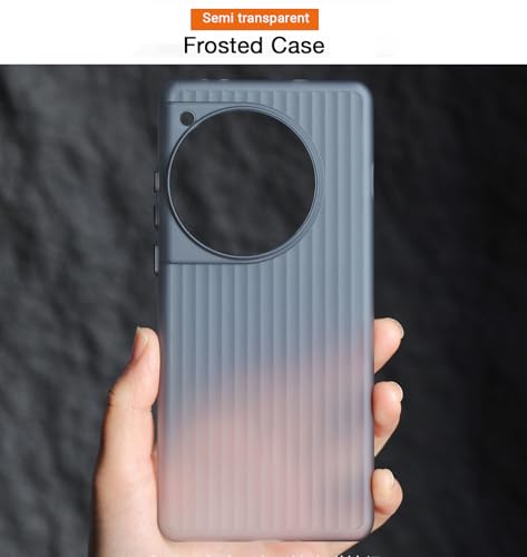 Image of Kapa Wave Frosted Grip Back Cover for OnePlus 12 | Ultra Slim [with Metal Buttons] Matte Finish Back Case (Grey)
