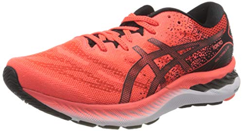 Asics Gel-Nimbus 23 Tokyo, Road Running Shoe Hombre, Sunrise Red/Black, 44 EU