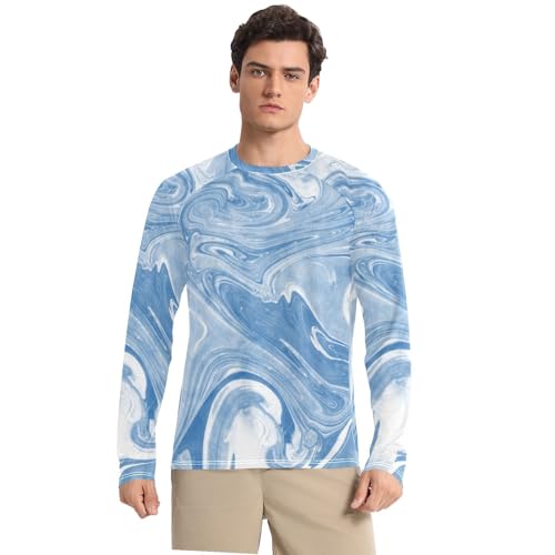 Marble Colorful Sun Protection SPF Rash Guard Shirt Slim fit Loose UV Sun Protection Summer
