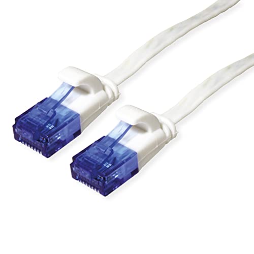VALUE Patch Cable Cat.6A (Class EA) UTP Extra Flat White 1m, 1 m