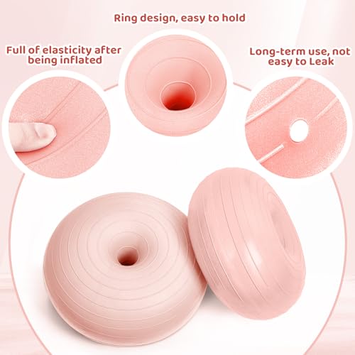 Image of Lewtemi 1 /2 /3 Pcs Flexible Seating for Classroom Elementary 20 Inch Yoga Ball Chair for Kids Wobble Chair for Sensory Kids Large Donut Ball Seats with Inflator for School Office