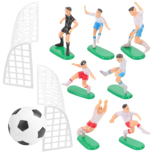 TIDTALEO Decoración Temática de Pastel de Fútbol Figuras y Adornos en Miniatura para Fiestas Deportivas y Cumpleaños Infantiles