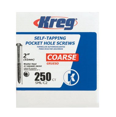Kreg Pocket-Hole Screw 1-1/4 " Thck No.8x2 " Washer Head #2 Square 250 Count