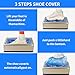 100 Pack of Disposable Shoe Covers for Indoors with T-buckle, Non-Slip Shoe Booties Covers for Automatic Shoe Dispensers, Can Be Used in Laboratories, Homes, Stores, and Other Public Places