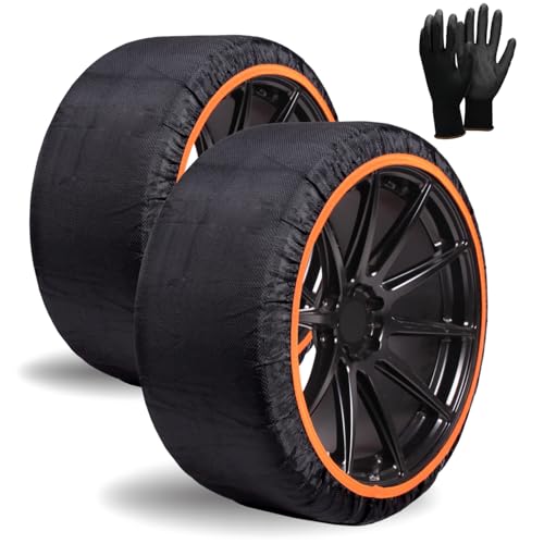 SNOWGO - Juego de 2 cadenas textiles para nieve - Talla XS a XXL - Homologado 16662-1 Europa - Adecuado para vehículos 4x4, vehículos eléctricos, furgonetas y vehículos comerciales