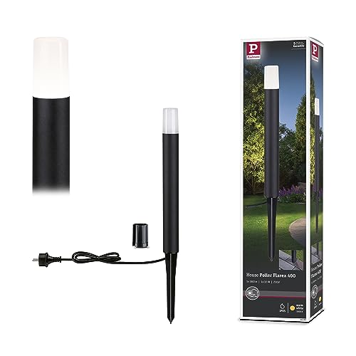 Paulmann 94385 LED Exterior luminaire Bollard Light Flarea IP65 Warm White 400mm incl. 1x3.1 watt Outdoor Lighting Black Outdoor lamp Aluminium Garden lamp 3000 K
