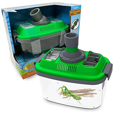 Nature Bound 2-in-1 Habitat with Microscope for Insects and Other Critters, Includes Lid and Removable Portable Microscope Cover