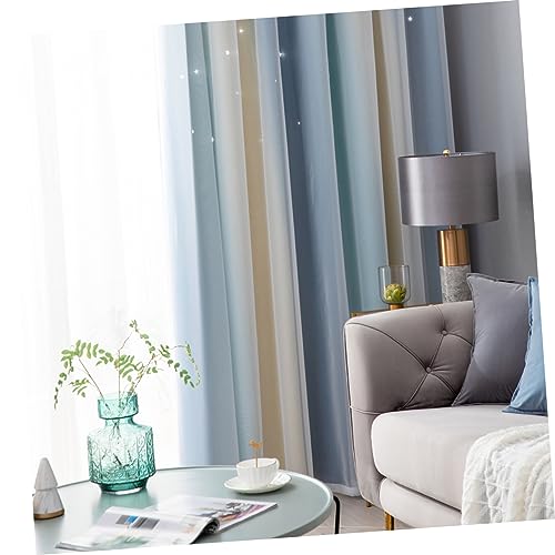 Rideau occultant bleu panneau décoratif élégant en polyester moderne - 6