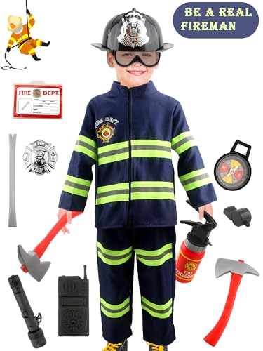 Disfraz Completo Infantil Bombero 13 Piezas 8-9 Años miniatura 3