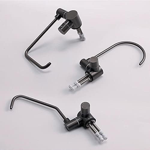 Filtro de agua giratorio de 360° para grifo de cocina, purificador de grifo negro para sistemas de ósmosis inversa, fácil de instalar, accesorio de fregadero de cocina de agua potable limpia
