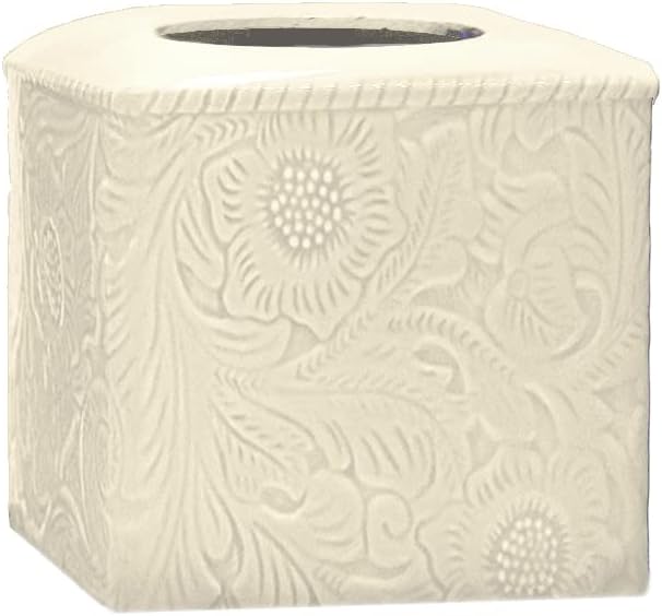 HiEnd Accents Savannah Ceramic Cream Tissue Napkin Box Cover image 2