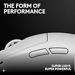 Logitech G PRO X Superlight 2 Wireless Gaming Mouse, 60g Pro-Grade with 5 Programmable Buttons, 44k DPI Sensor, 8kHz Report Rate, USB-C Charging for PC/Mac - White - Image 2