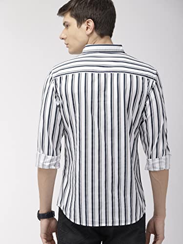 Image of The Indian Garage Co Men Slim Fit Checkered Full Sleeves Spread Collar Cotton Casual Shirt