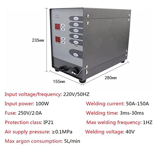 Zgrzewarka punktowa, 100 W 40 V wielofunkcyjna automatyczna cyfrowa spawarka TIG do biżuterii, profesjonalny zestaw do zgrzewania punktowego