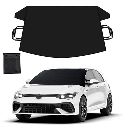EcoNour Windshield Cover for Ice and Snow | Durable 600D Oxford Fabric | Waterproof Winter Car Cover...
