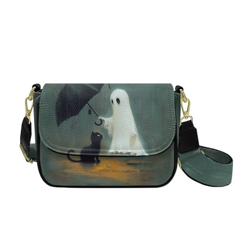 COEQINE Leather Purses For Women Halloween Crossbody Woman Waterproof Shoulder SLing Handbag with Adjustable Strap