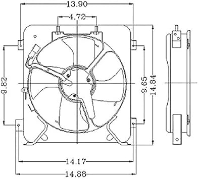 Replacement A/C Condenser Cooling Fan 