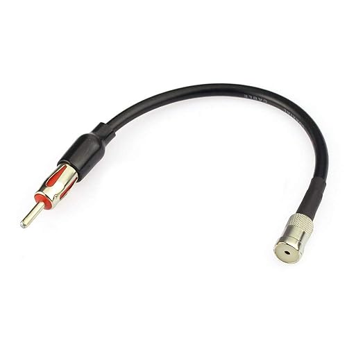 BINGFU Adaptador de antena de radio de coche - Cable conector ISO a DIN, 8 pulgadas para vehículo Audio HD Radio Unidad principal estéreo CD Media
