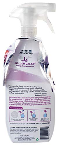Jackson Galaxy: Stain & Odor Remover - Pet Urine Remover - 23 Oz Bottle - 2 Fill Tablets Included - Eliminates Pet Stains & Odors Quickly - Works On Multiple Surfaces - Non-Toxic Formula #TOP1