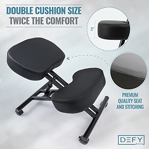 Ergonomic Kneeling Chair Home Office Chairs Thick Cushion Pad Flexible Seating Rolling Adjustable Work Desk Stool Improve Posture Now & Neck Pain - Comfortable Knees And Straight Back #TOP5