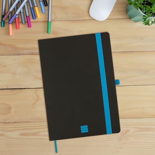 Finocam - Modern Dotted Black Notebook, Soft Cover, Micro-Perforated Pages, Elastic closure, Pen Loop, 144 Pages - Image 2