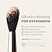 HALEYS Crease Eyeshadow Brush, Medium Fluffy Tapered Brush, Soft, Easy Blending Makeup Tool, Seamless, Multi-tasking Makeup Brush for Cream and Powder, High-end Synthetic Bristles, Vegan + CF
