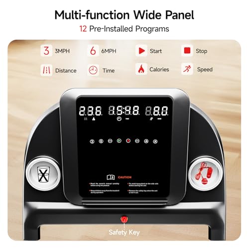 RHYTHM FUN 8.0 MPH Treadmills for Home, Running Walking Pad Treadmill with Incline up to 8%, Foldable Treadmill with Handle Bar, Low Noise Walking Pad for 300 lbs - Image 5