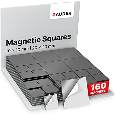 GAUDER 220x Magnetic Squares Self Adhesive | Flexible Sticky Magnets | Magnetic Stickers Cover